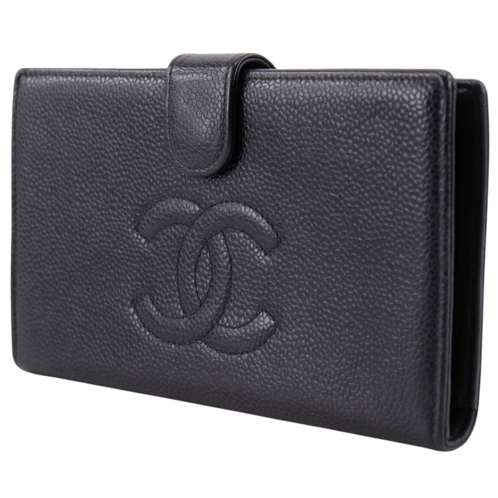Chanel Timeless Cc French Caviar Black Leather Wallets Accessory (Pre-Owned)