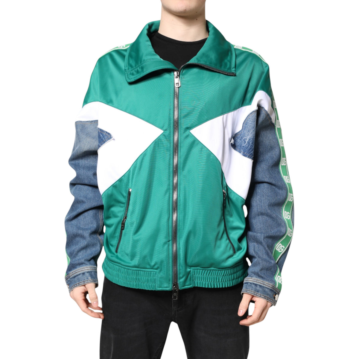 Dolce & Gabbana Multicolor Full Zip Windbreaker Men's Jacket (Pre-Owned)
