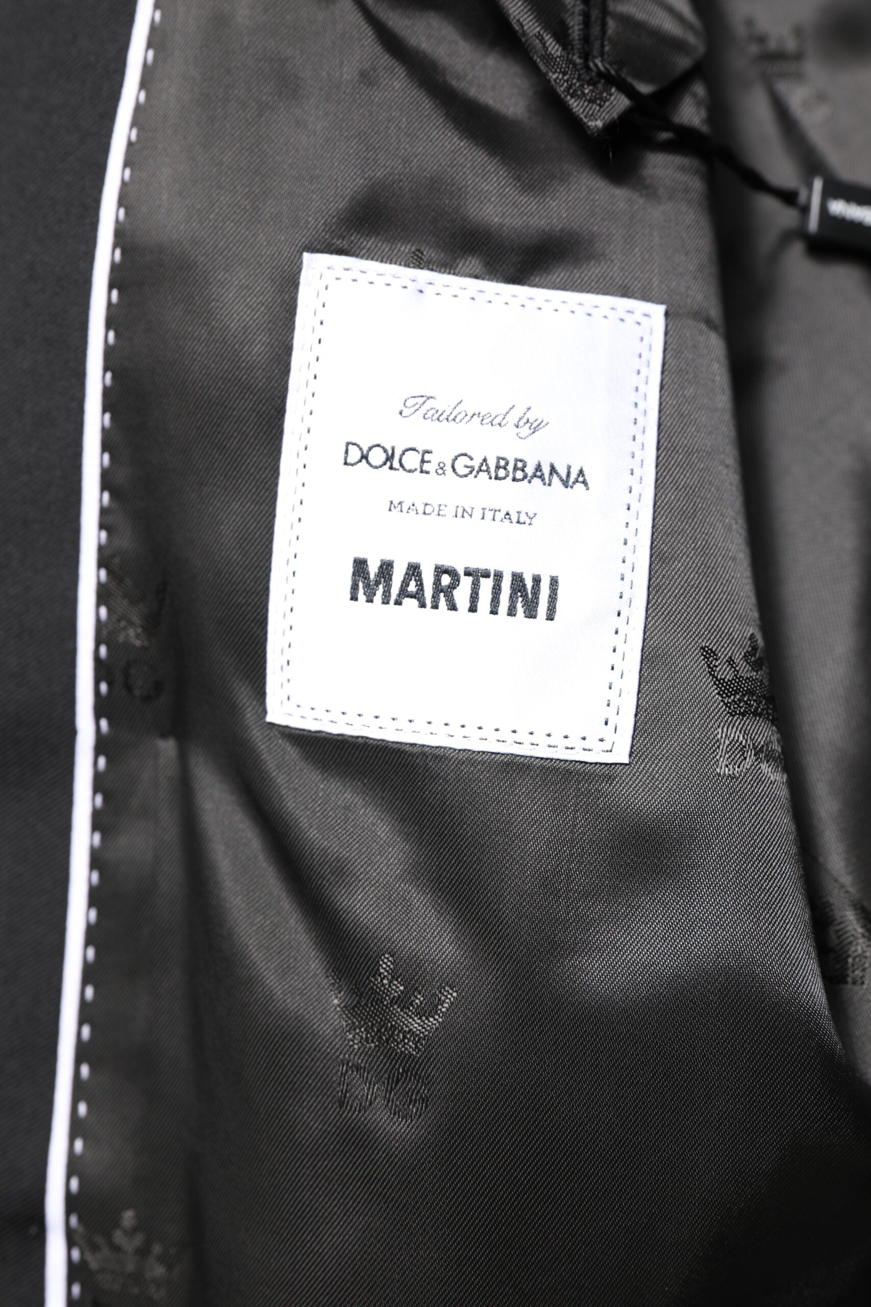 Dolce & Gabbana Black MARTINI Double Breasted Coat Men's Blazer