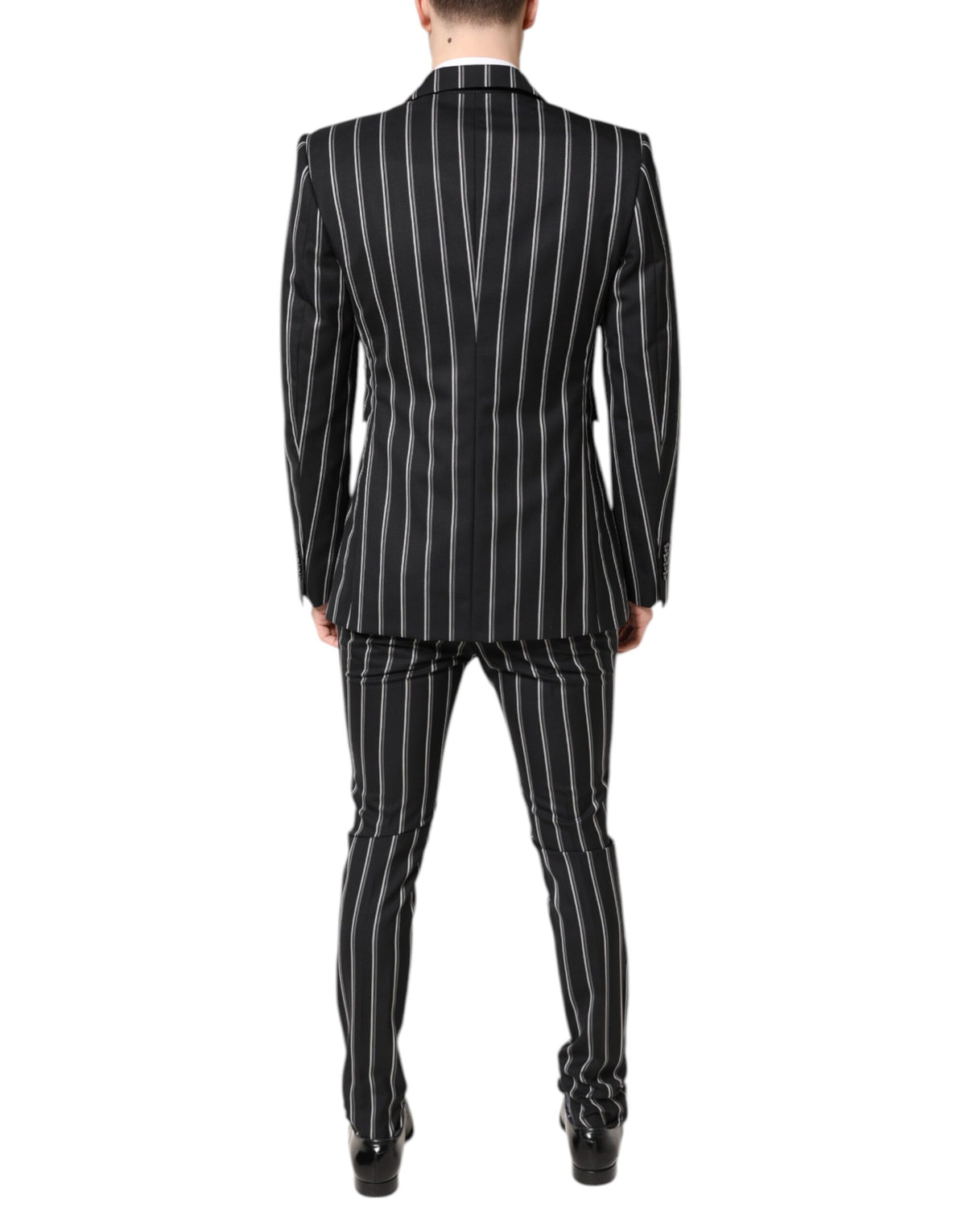 Dolce & Gabbana Dark Gray Striped SICILIA Formal 2 Piece Men's Suit