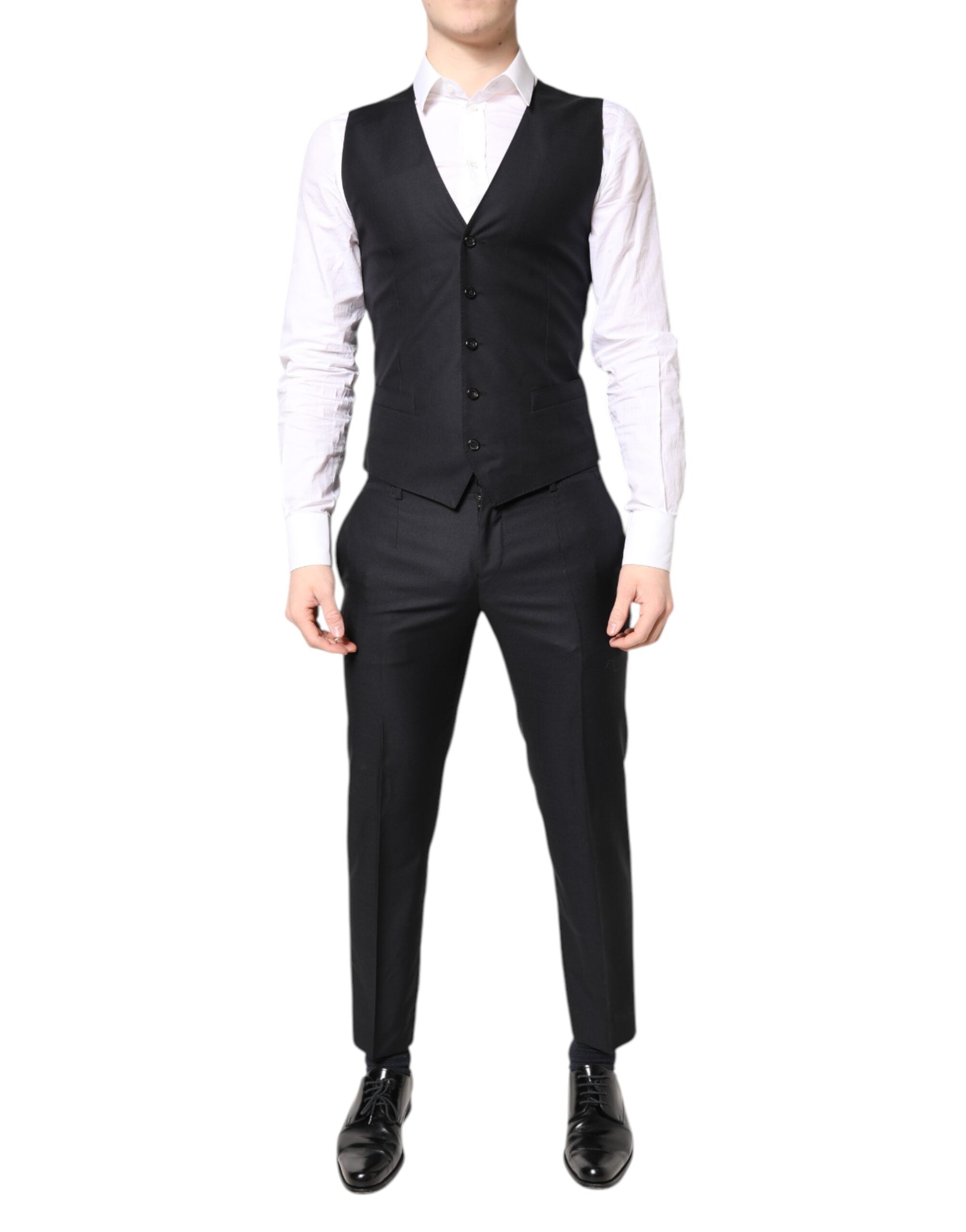 Dolce & Gabbana Black MARTINI Wool Formal 3 Piece Men's Suit