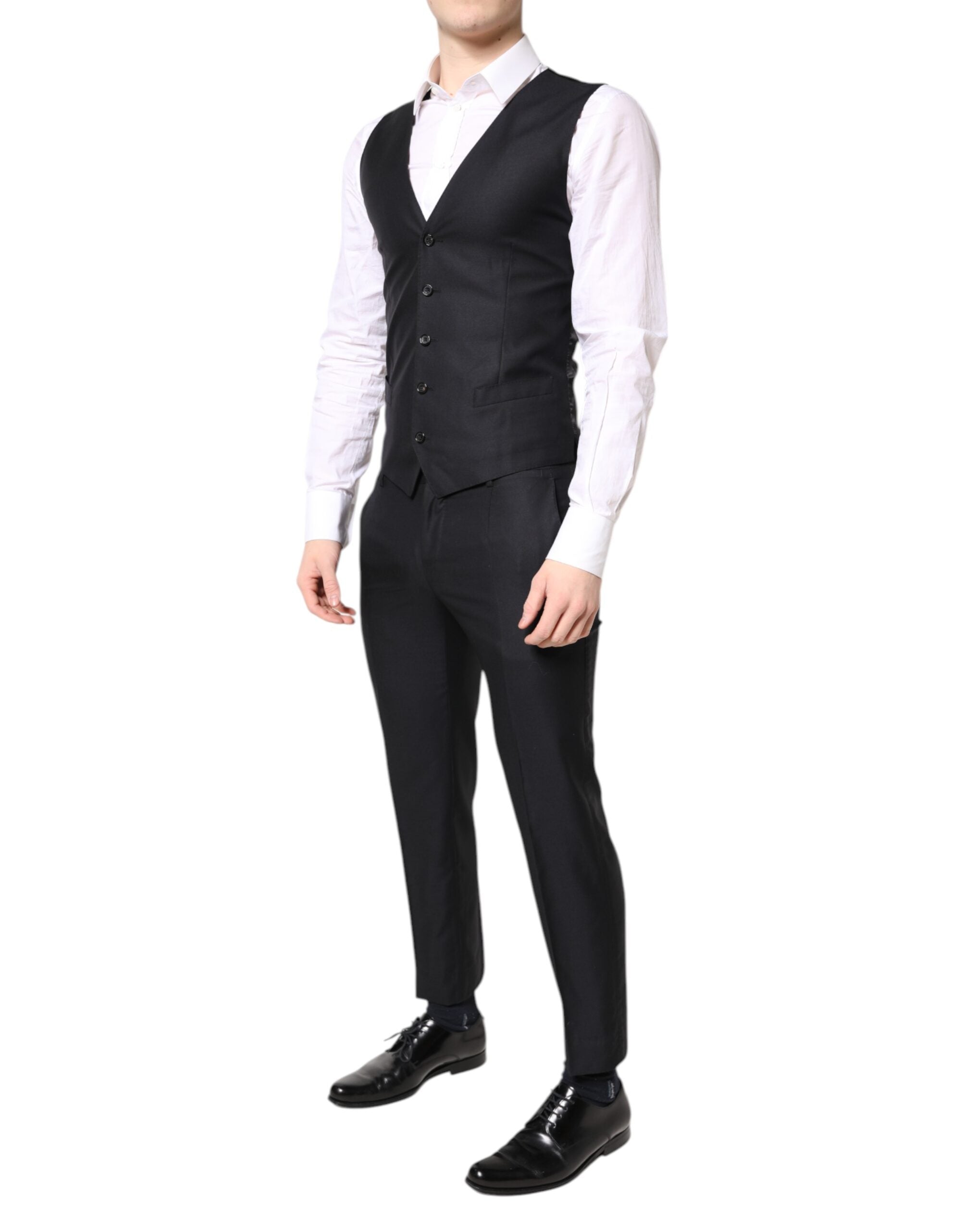 Dolce & Gabbana Black MARTINI Wool Formal 3 Piece Men's Suit