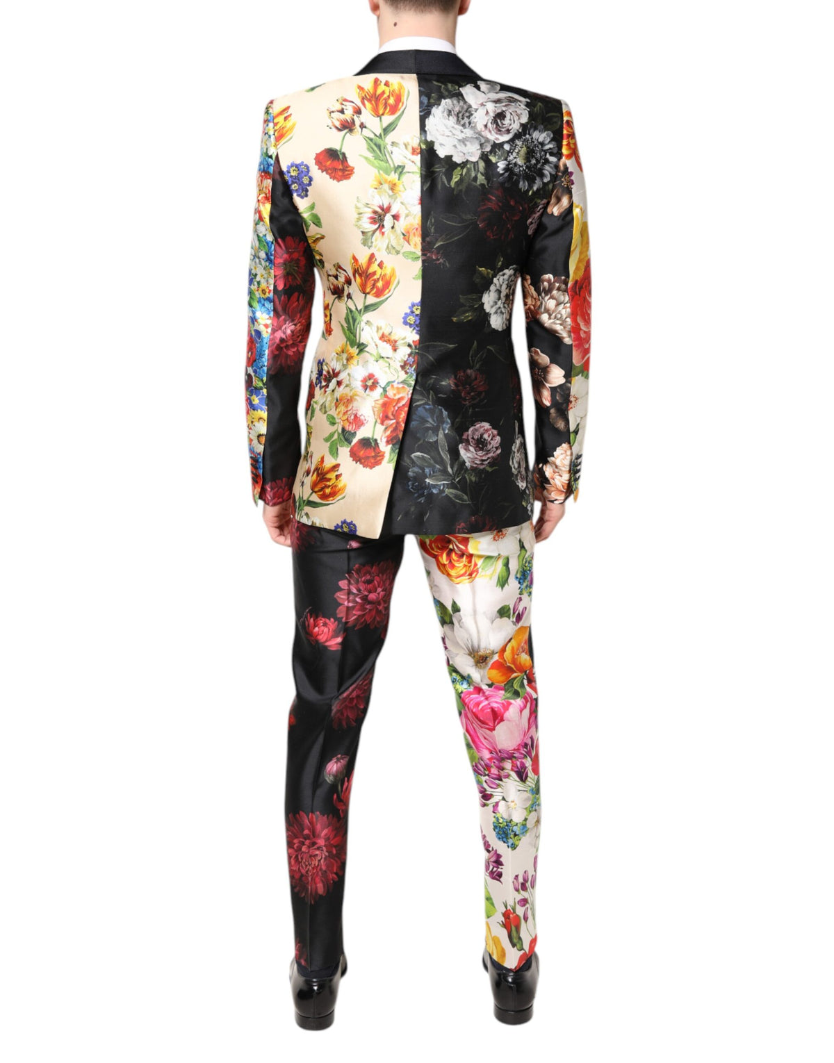 Dolce & Gabbana Multicolor Floral SICILIA Silk 3 Piece Men's Suit