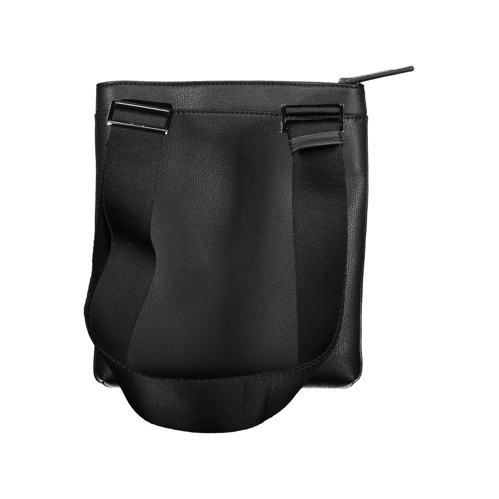 Calvin Klein Elegant Black Shoulder Bag with Contrasting Men's Details