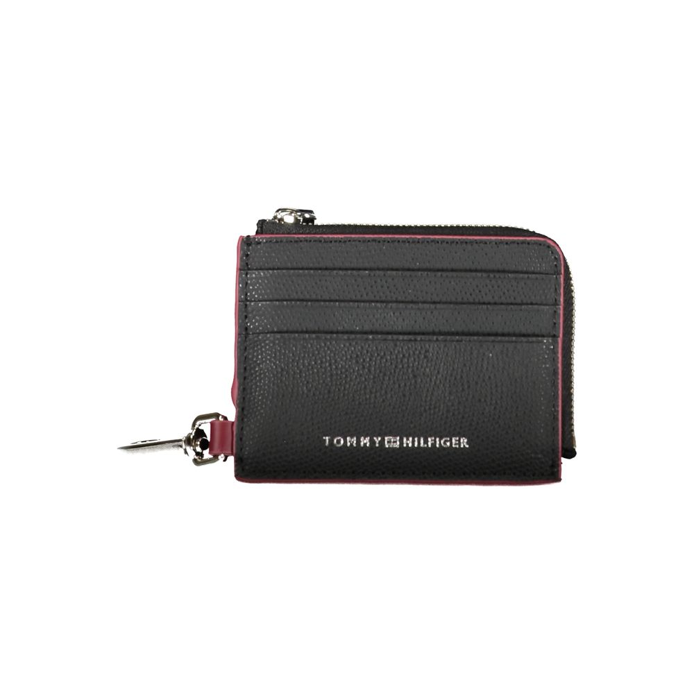 Tommy Hilfiger Chic Leather Card Holder with Snap Men's Hook