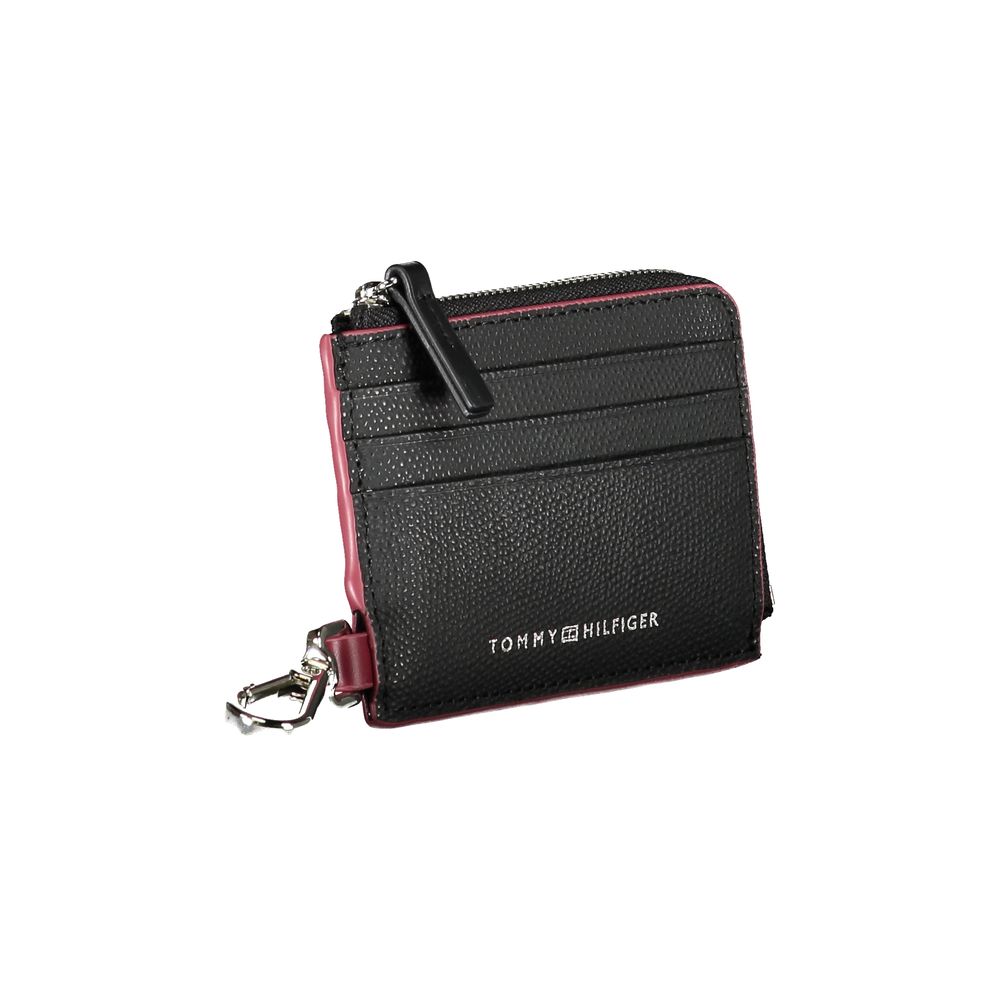 Tommy Hilfiger Chic Leather Card Holder with Snap Men's Hook