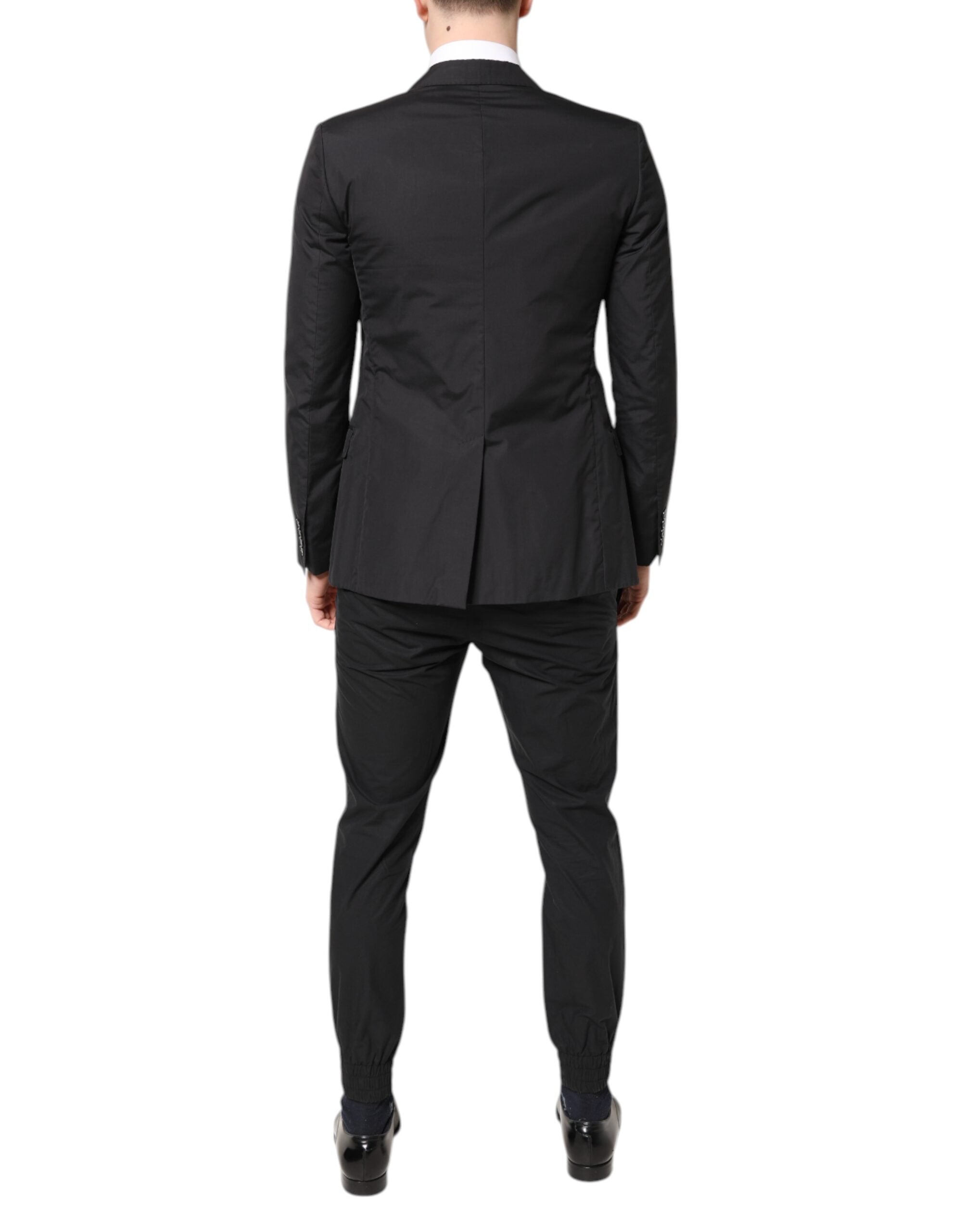 Dolce & Gabbana Black Cotton TAORMINA Formal 2 Piece Men's Suit (Pre-Owned)