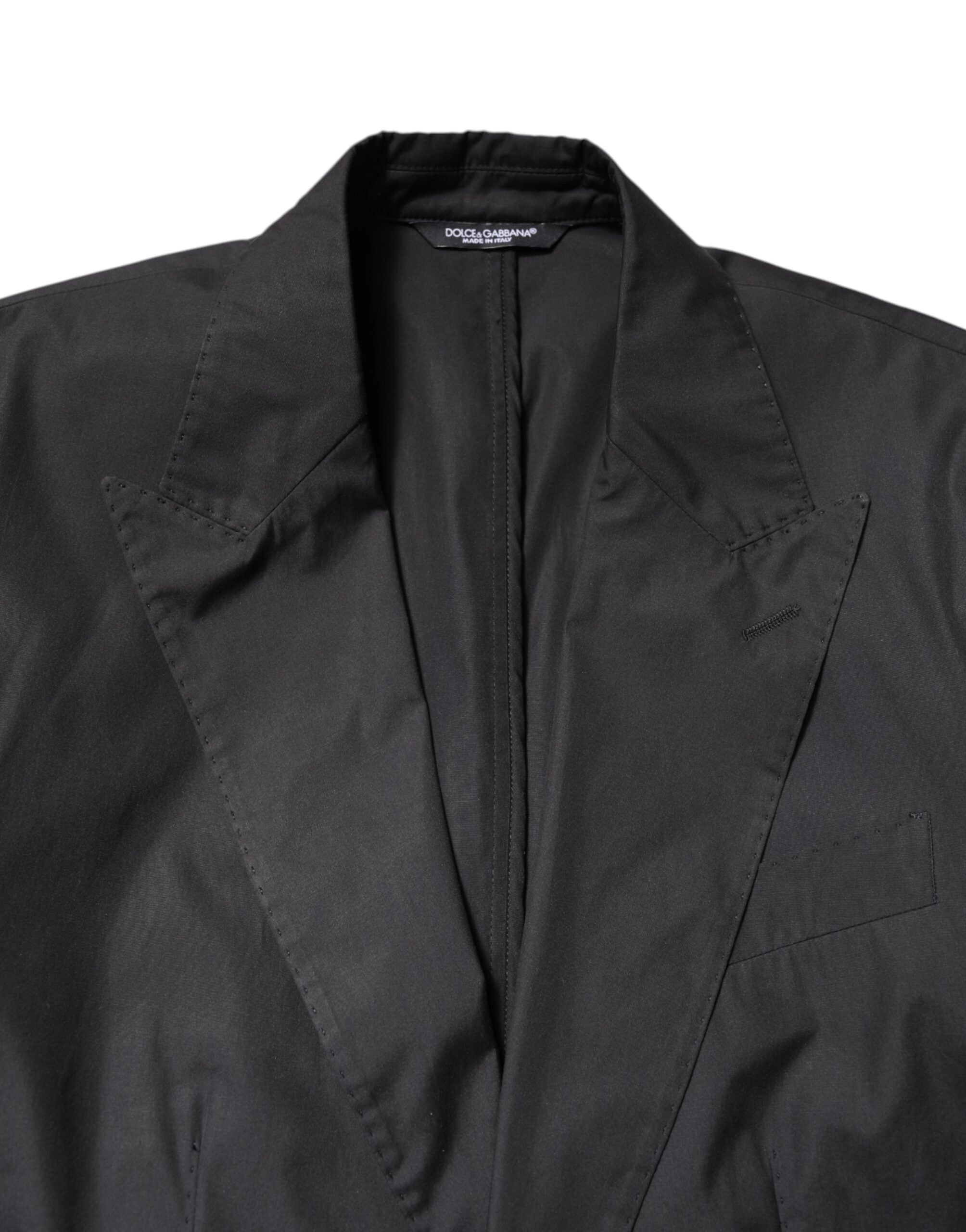 Dolce & Gabbana Black Cotton TAORMINA Formal 2 Piece Men's Suit (Pre-Owned)