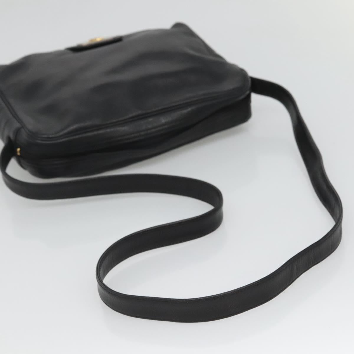 Christian Dior Vintage Leather Black Leather Shoulder Bag Bag (Pre-Owned)