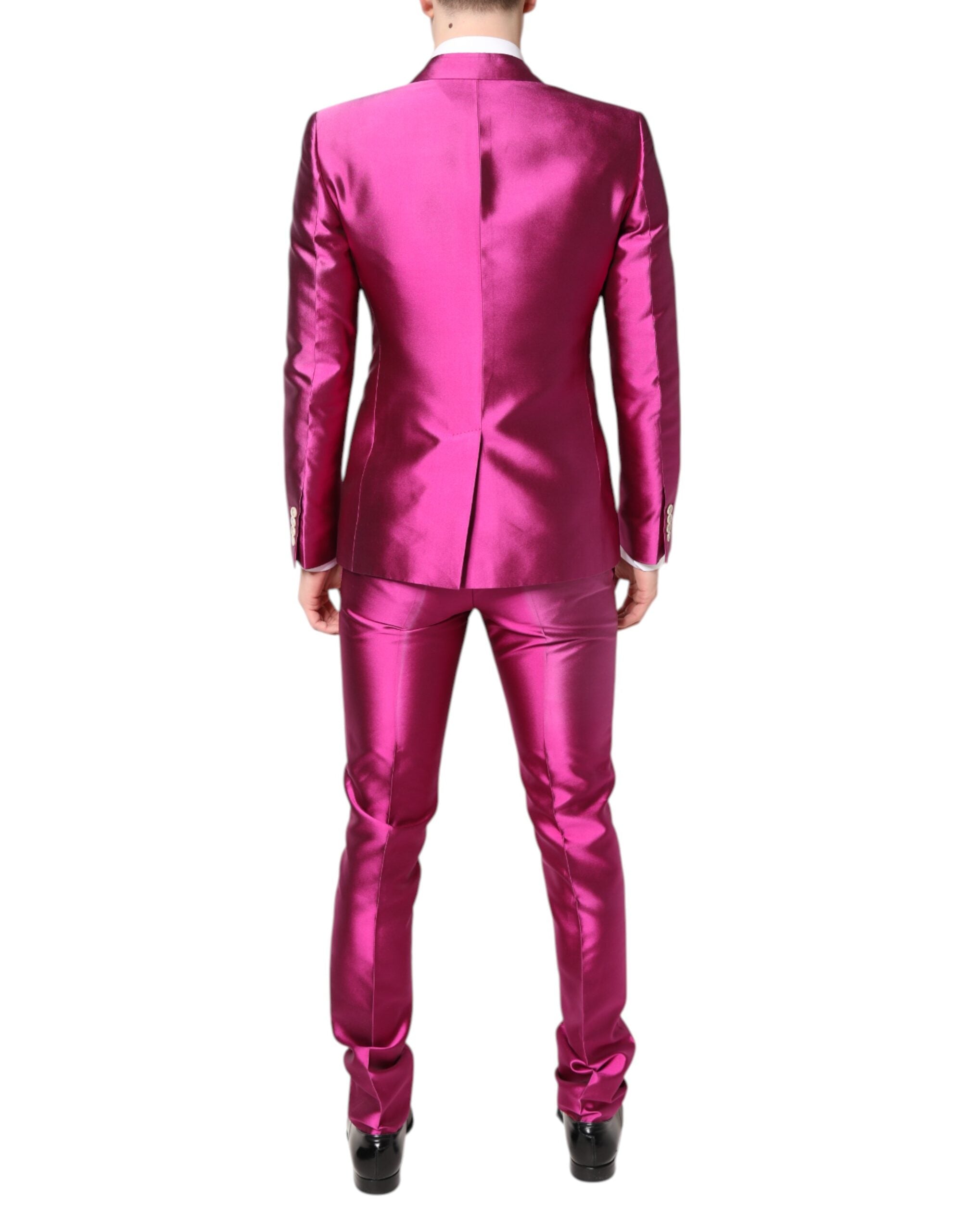 Dolce & Gabbana Pink SICILIA Double Breasted 3 Piece Men's Suit (Pre-Owned)