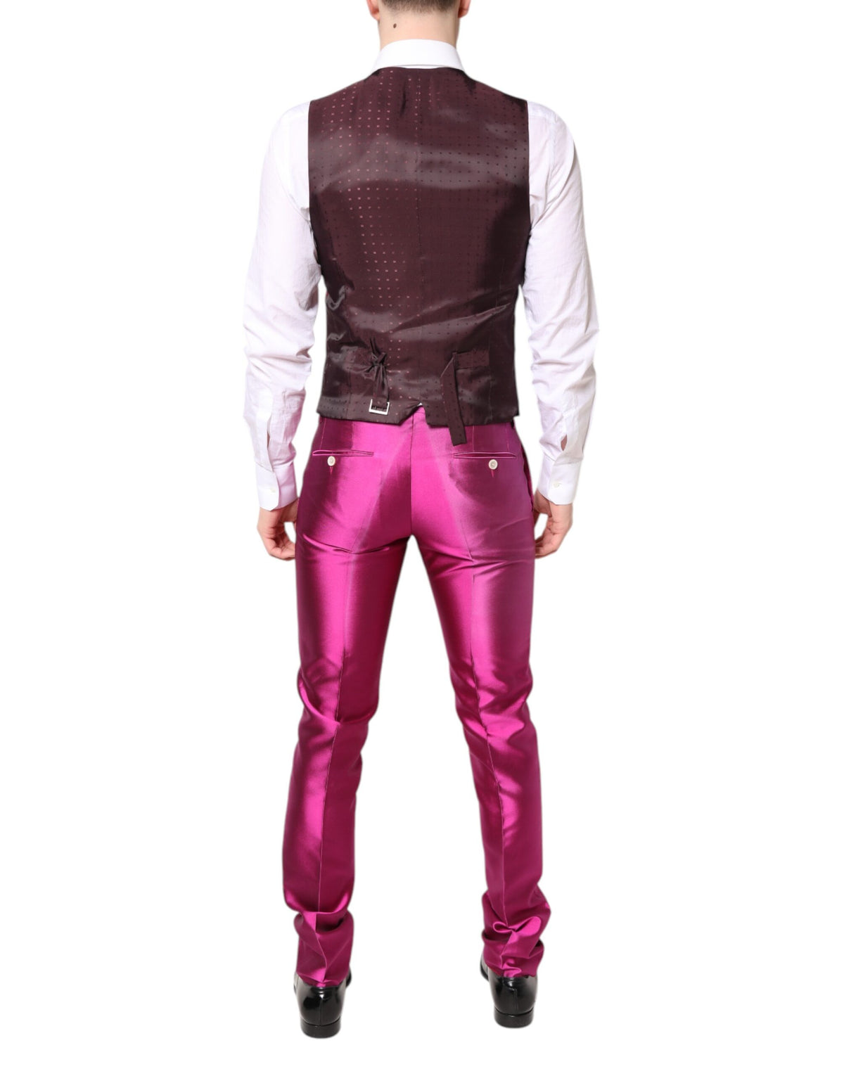 Dolce & Gabbana Pink SICILIA Double Breasted 3 Piece Men's Suit (Pre-Owned)