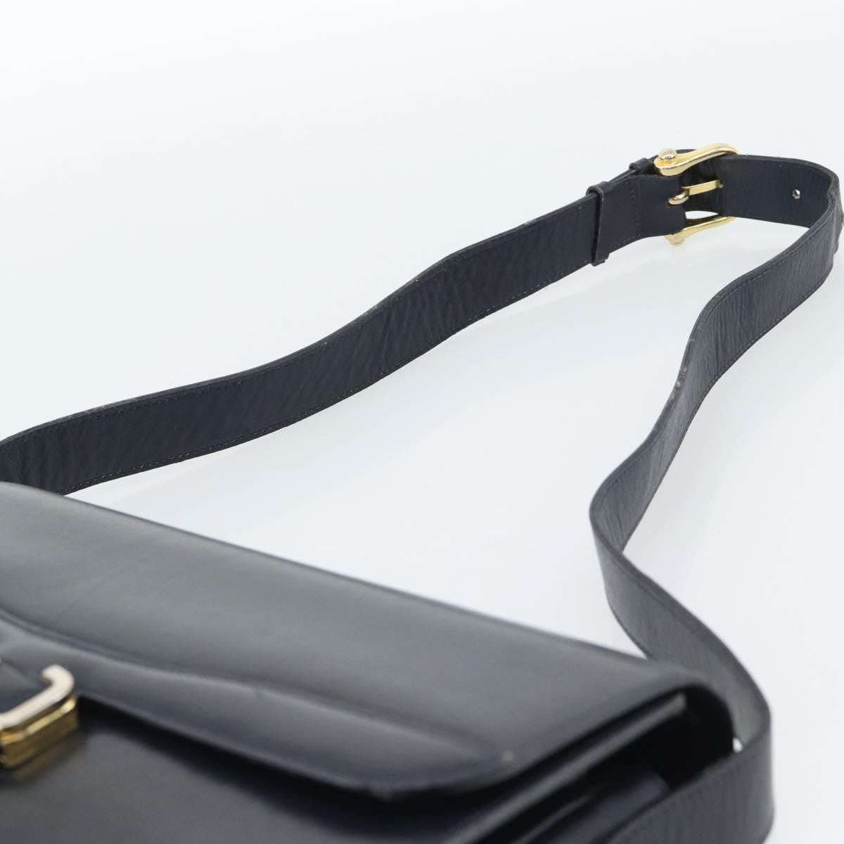 Celine Vintage Horse Carriage Bag Trihomphe Leather Navy Leather Shoulder Bag Bag (Pre-Owned)