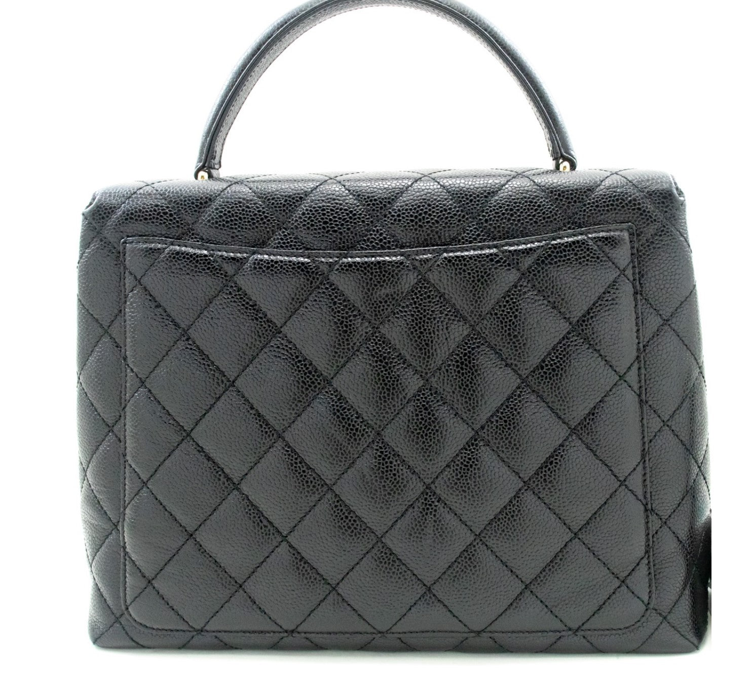 Chanel Kelly Black Leather Handbag (Pre-Owned)