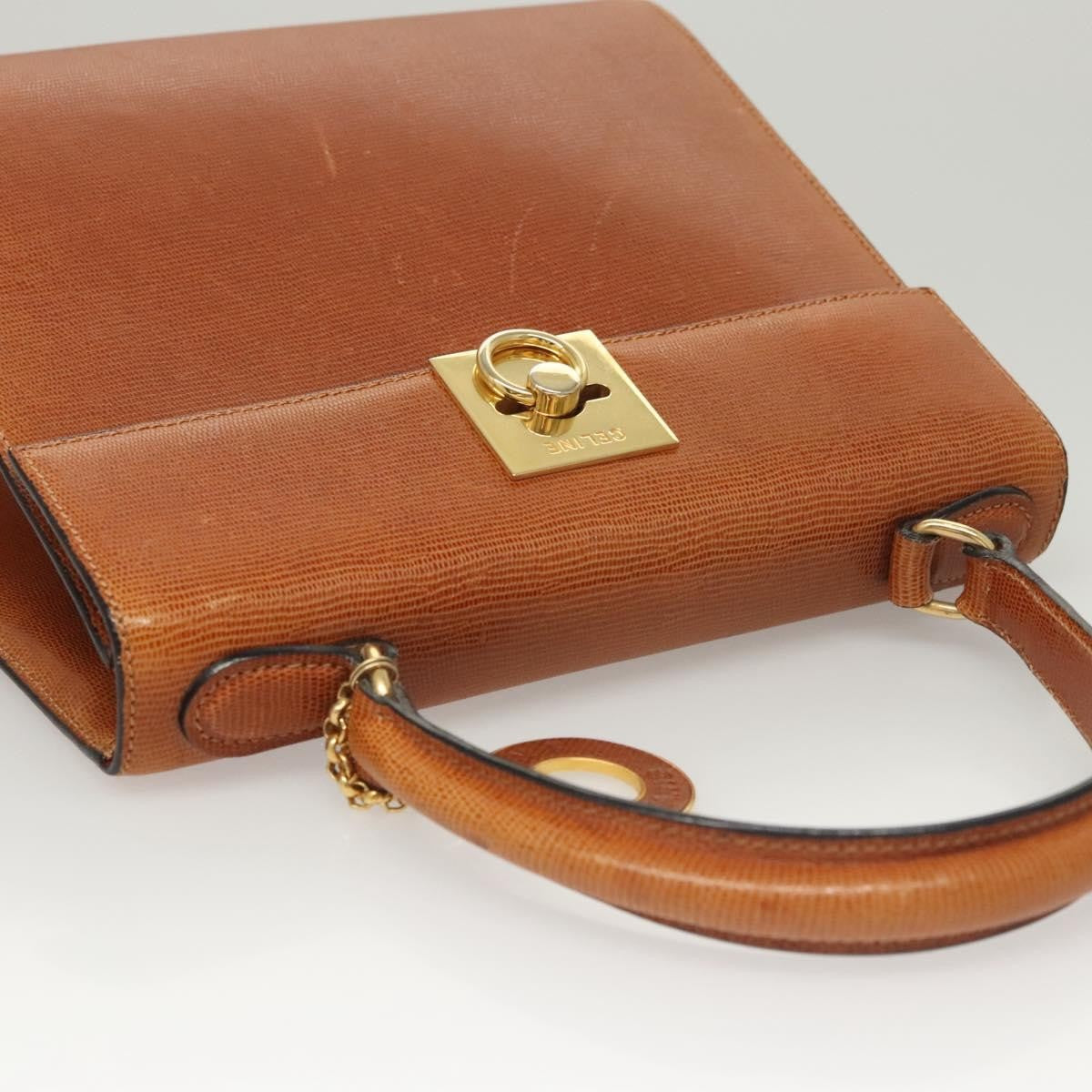 Celine Vintage Leather Brown Leather Handbag (Pre-Owned)