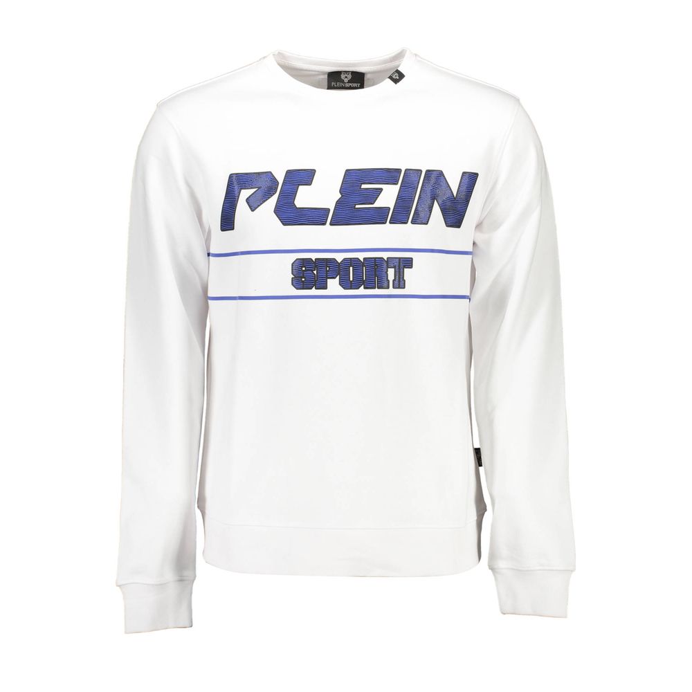 Plein Sport Bianco Cotton Men Men's Sweatshirt