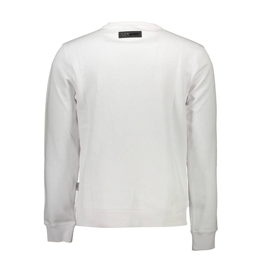 Plein Sport Bianco Cotton Men Men's Sweatshirt