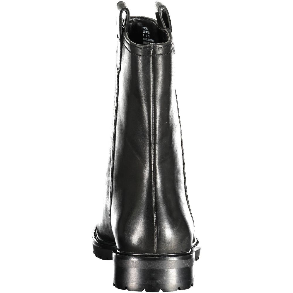 Ralph Lauren Black Leather Women Women's Boot