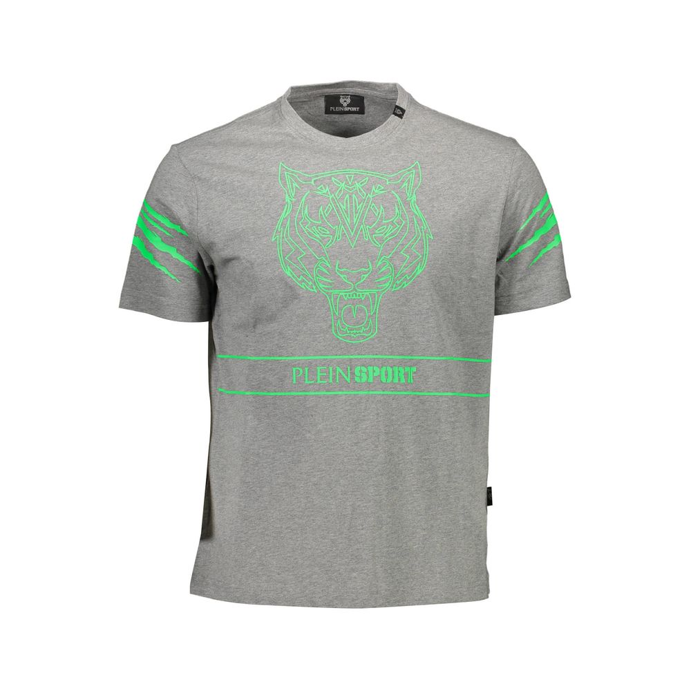 Plein Sport Grigio Cotton Men Men's T-Shirt