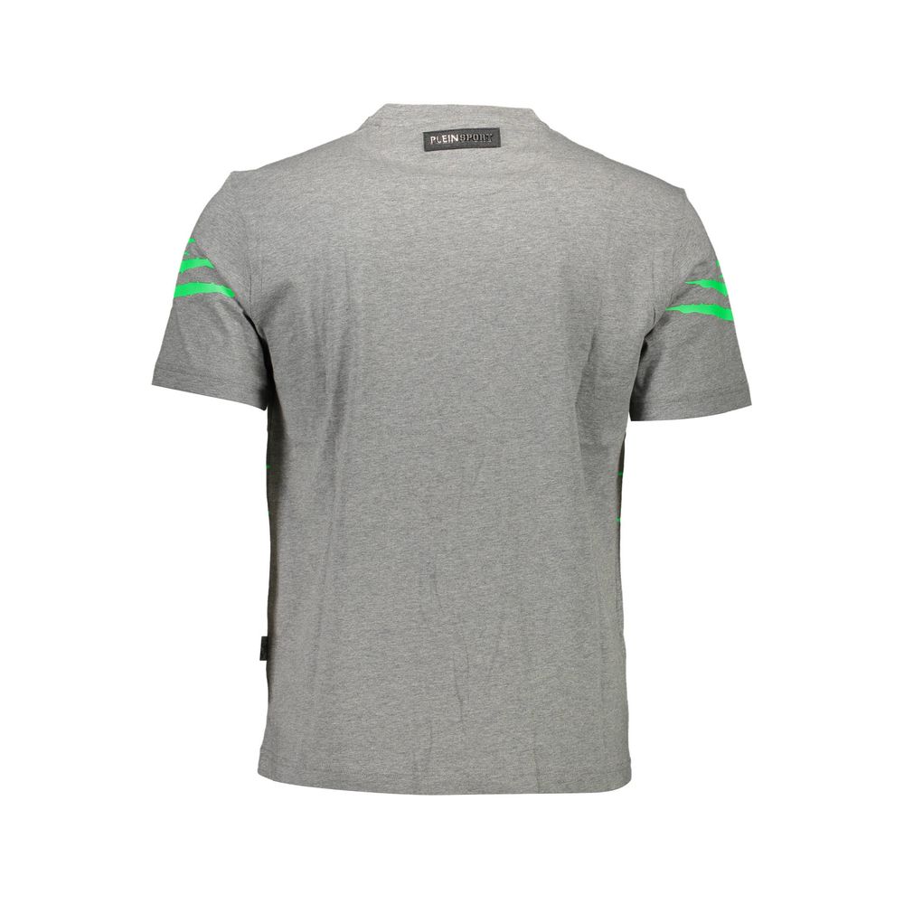 Plein Sport Grigio Cotton Men Men's T-Shirt