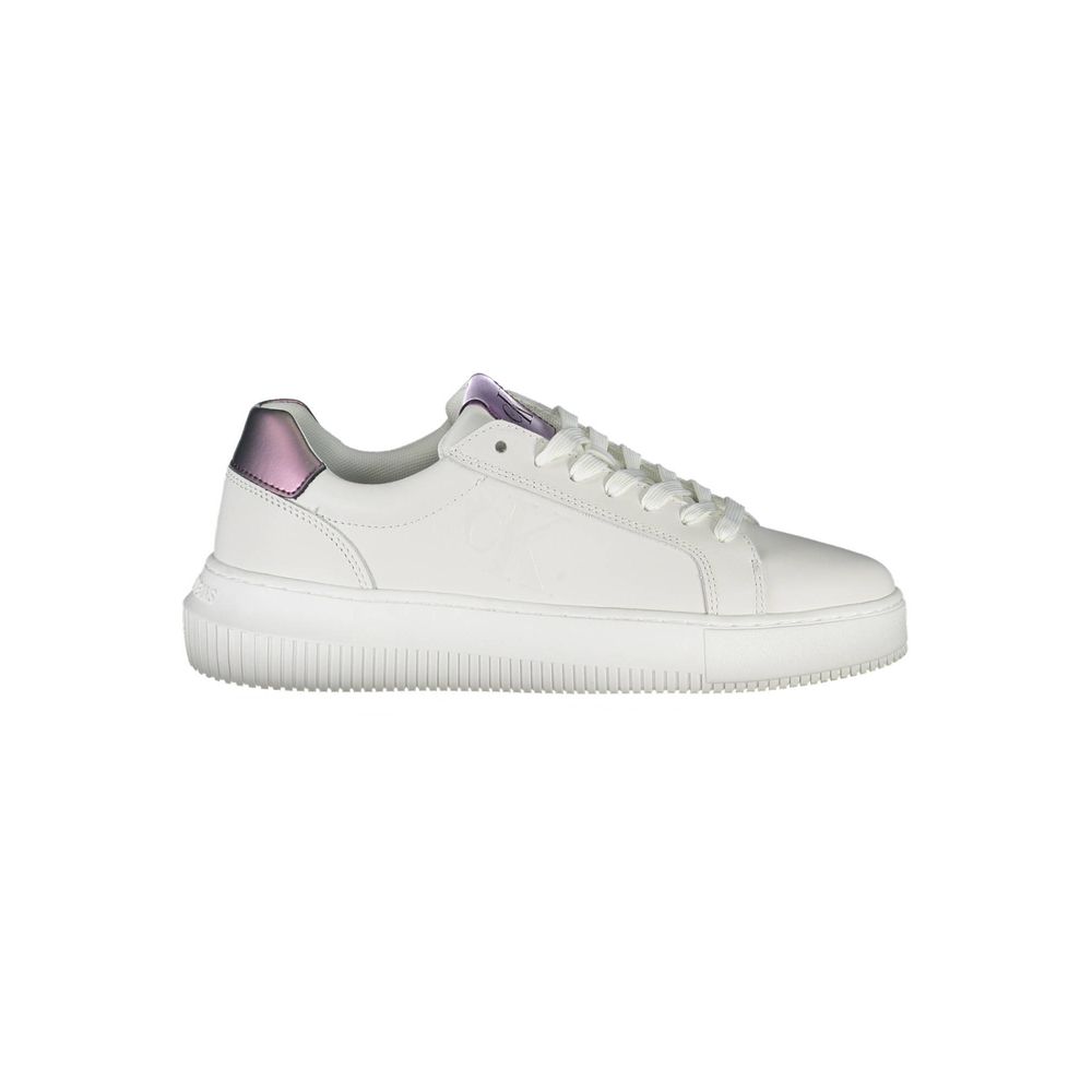 Calvin Klein Bianco Leather Women Women's Sneaker