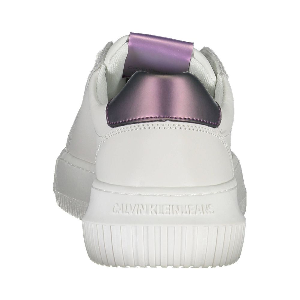 Calvin Klein Bianco Leather Women Women's Sneaker