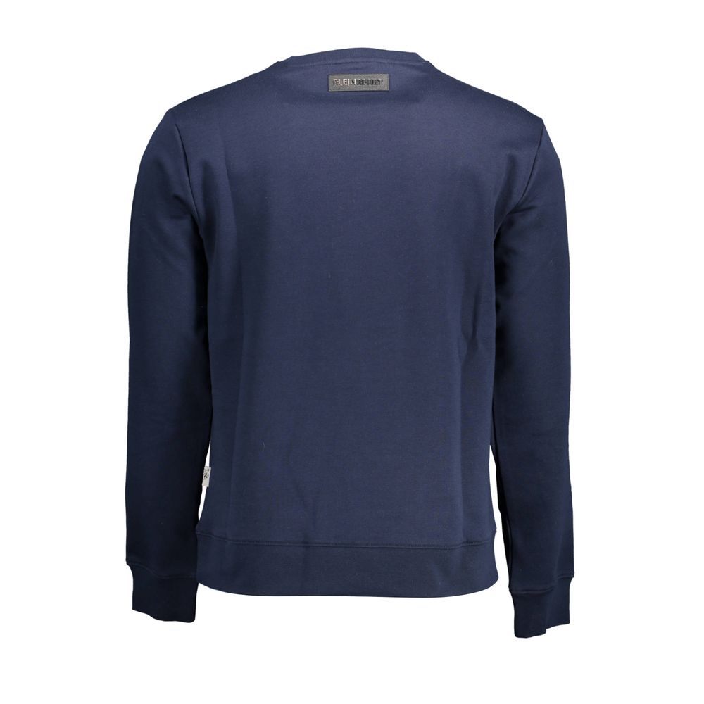 Plein Sport Blue Cotton Men Men's Sweater