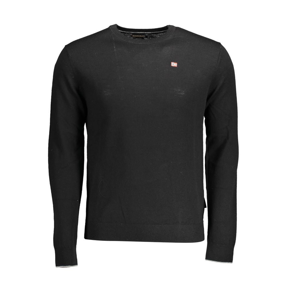 Napapijri Black Wool Men Men's Sweater
