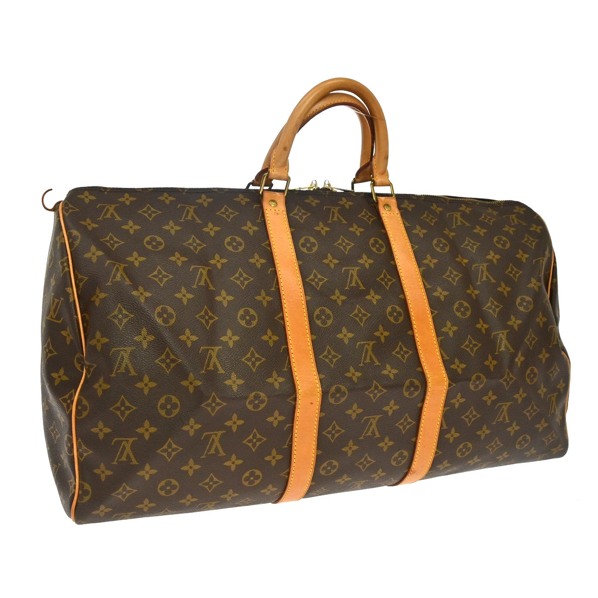 Louis Vuitton Keepall Monogram Brown Canvas Travel Bag Bag (Pre-Owned)