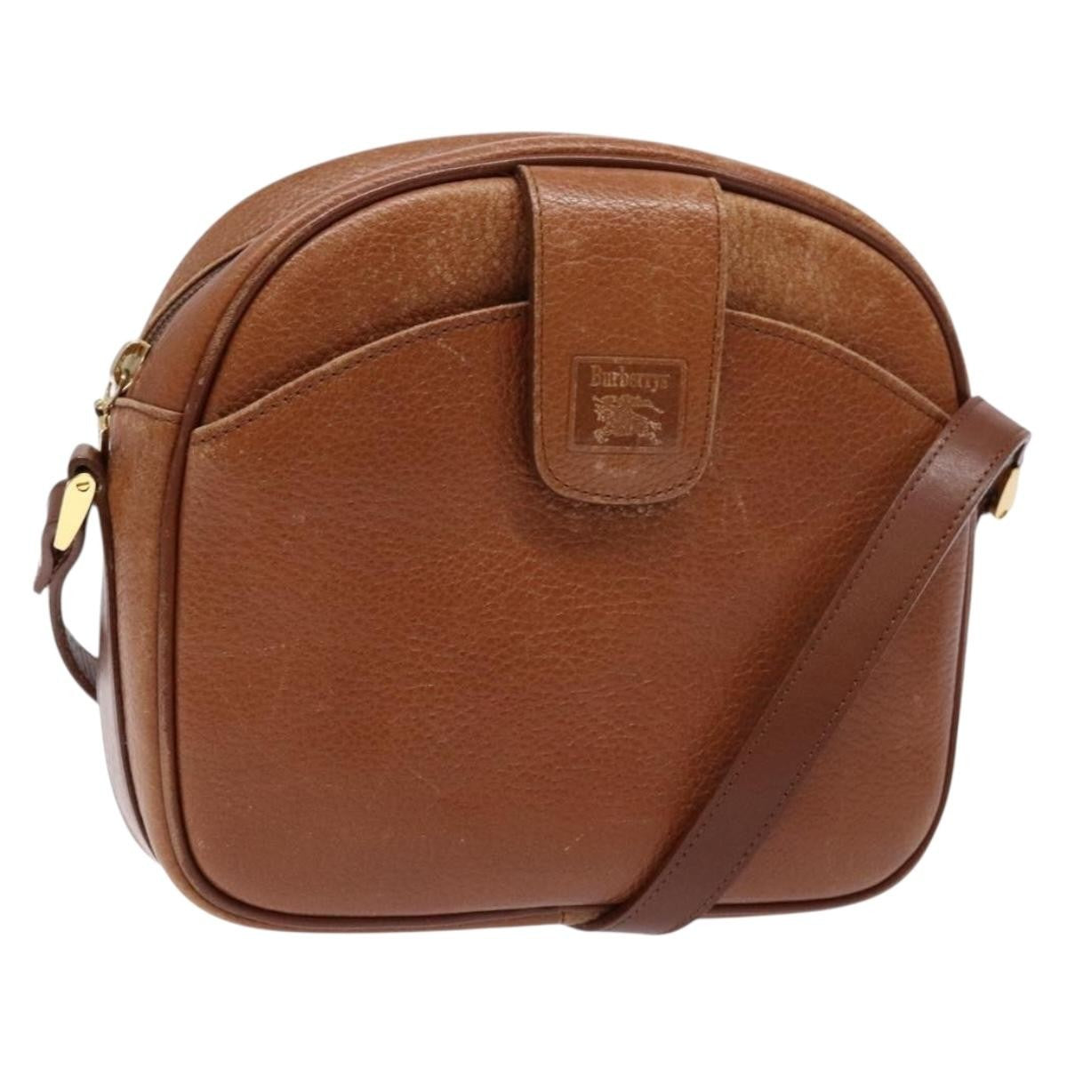 Burberry Shoulder Leather Brown Leather Shoulder Bag Bag (Pre-Owned)