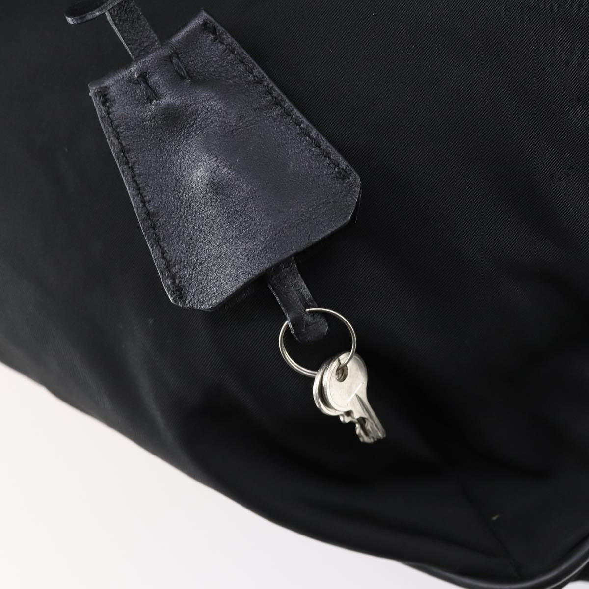 Prada Porta Computer Tessuto And Saffiano Leather Black Nylon Briefcase Bag (Pre-Owned)