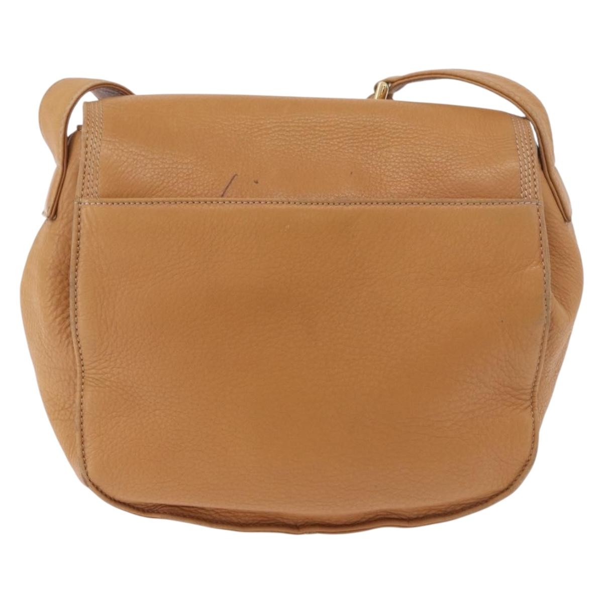 Loewe Anagram Leather Beige Leather Shoulder Bag Bag (Pre-Owned)