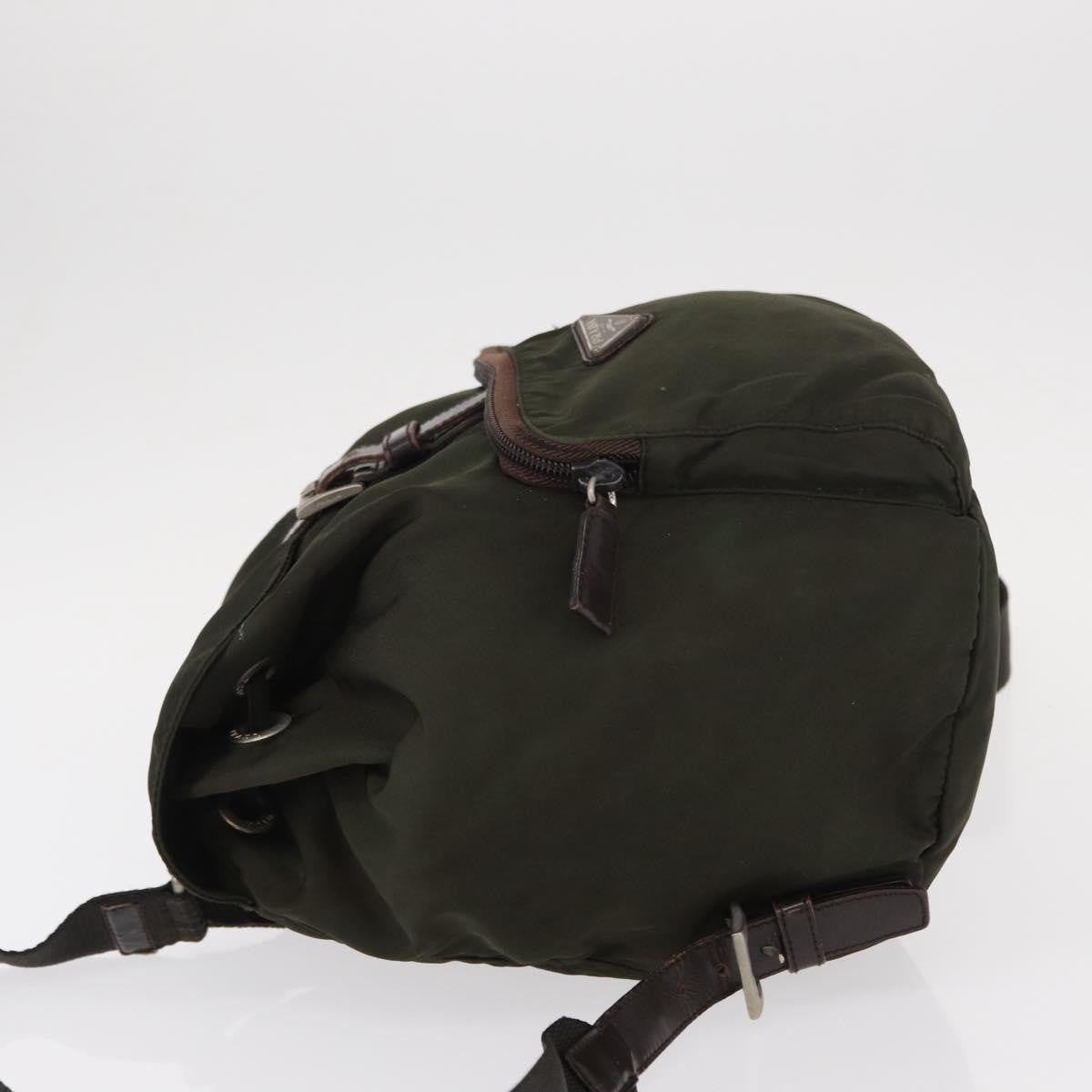 Prada Front Pocket Tessuto Khaki Nylon Backpack Bag (Pre-Owned)
