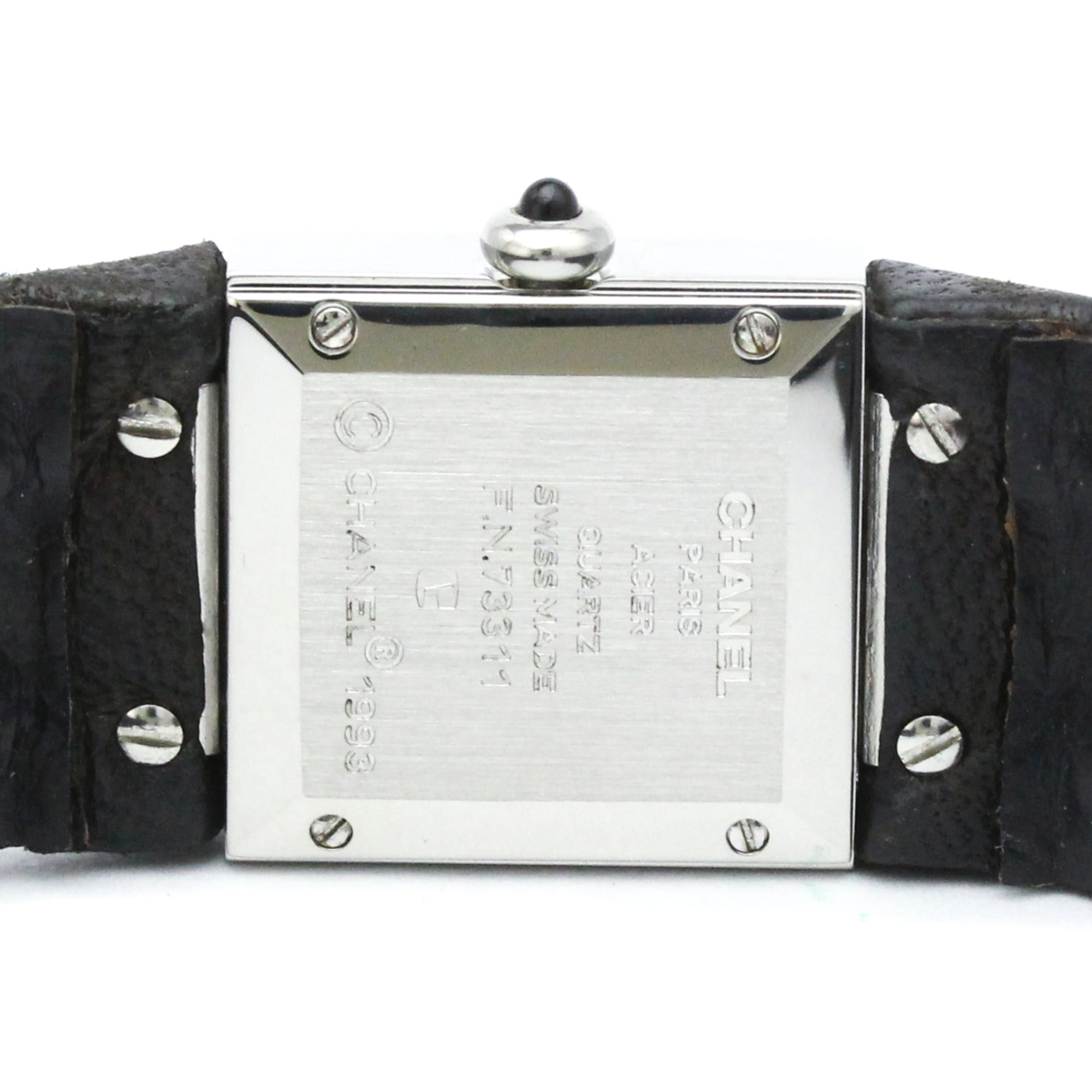 Chanel Matelasse Quartz Stainless Steel And Quilted Leather Watch (Pre-Owned)