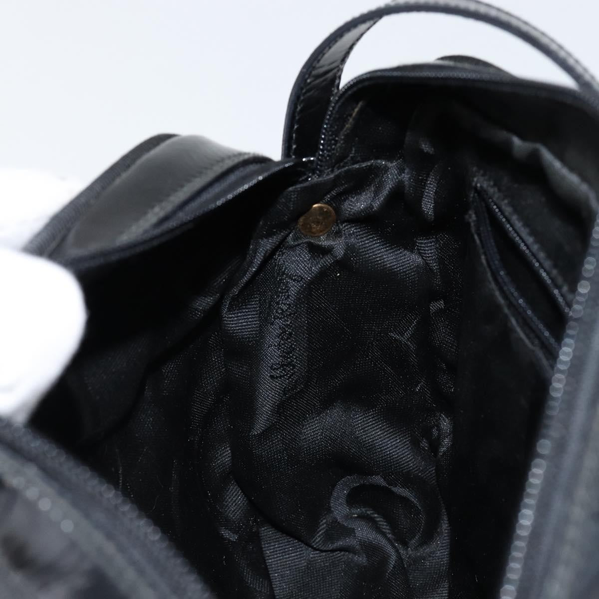 Salvatore Ferragamo Vala Patent Leather Black Patent_Leather Shoulder Bag Bag (Pre-Owned)
