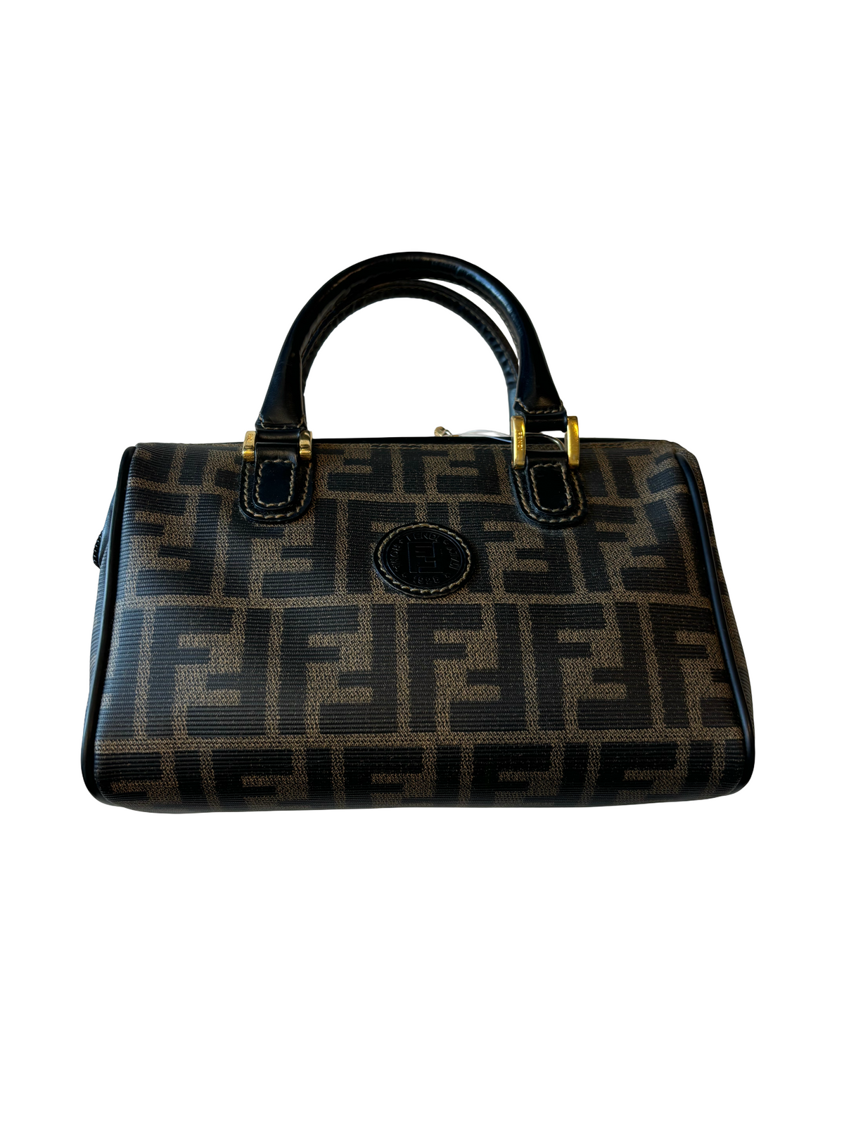 Fendi Zucca Canvas Brown Canvas Handbag (Pre-Owned)