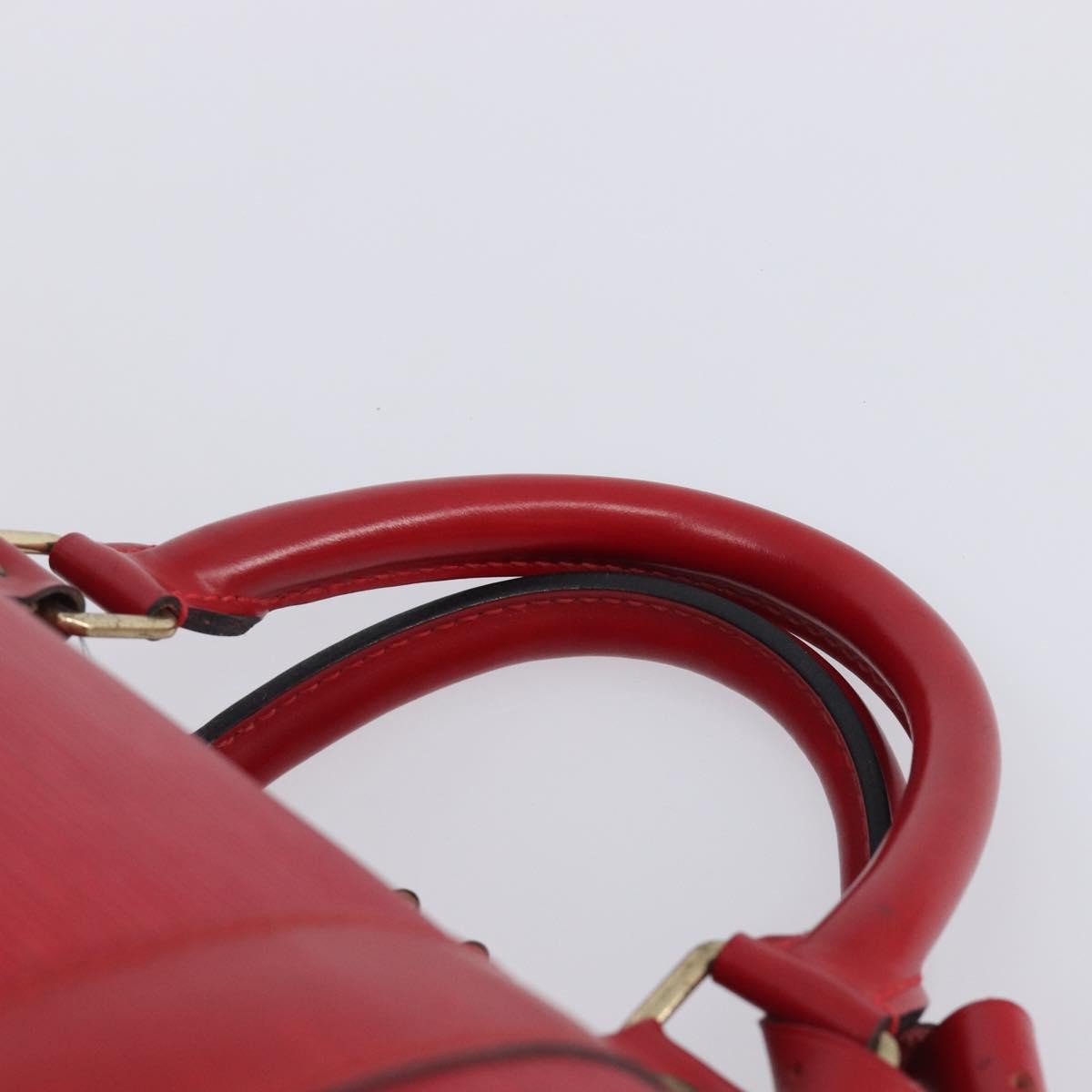 Louis Vuitton Keepall Epi Leather Red Leather Travel Bag Bag (Pre-Owned)
