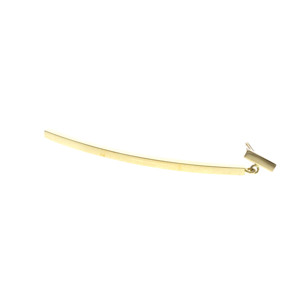 Tiffany & Co. T Wire Bar 18K Yellow Gold Gold Yellow_Gold Earrings Jewelry (Pre-Owned)