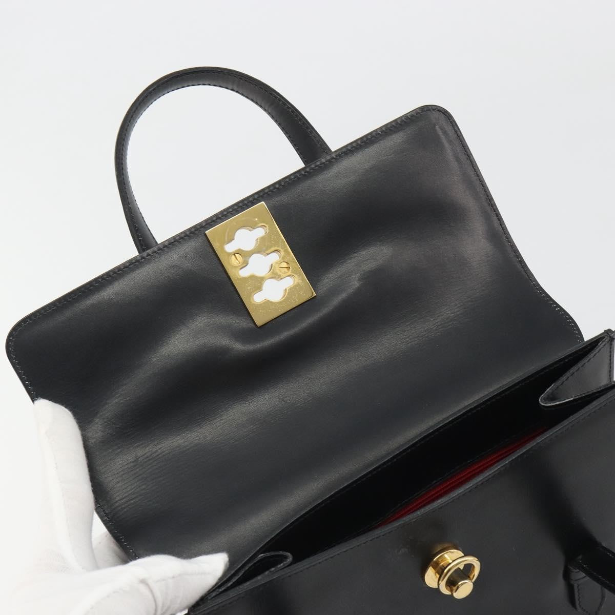 Celine Handbag Leather Black Leather Handbag (Pre-Owned)