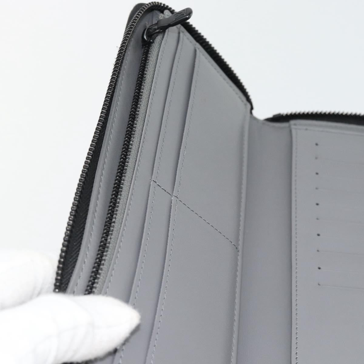 Louis Vuitton Zippy Wallet Vertical Monogram Shadow Leather Gray Leather Wallets Accessory (Pre-Owned)