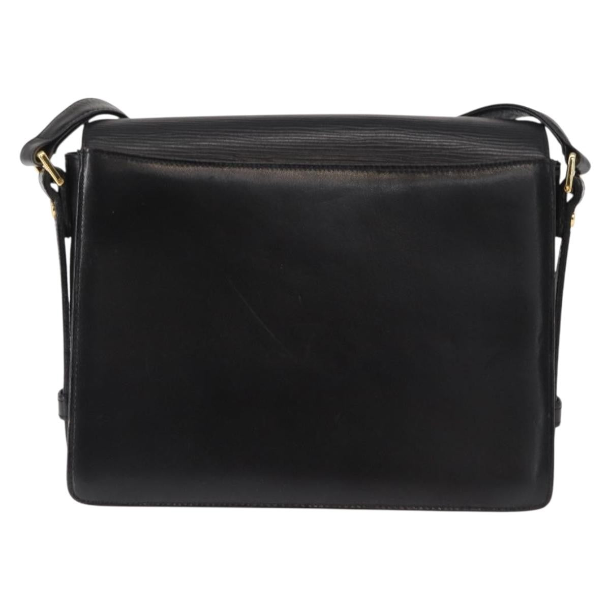 Valentino Garavani Vintage Leather Black Leather Shoulder Bag Bag (Pre-Owned)
