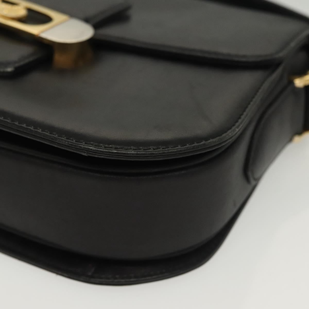Celine Horse Carriage Leather Black Leather Bag (Pre-Owned)