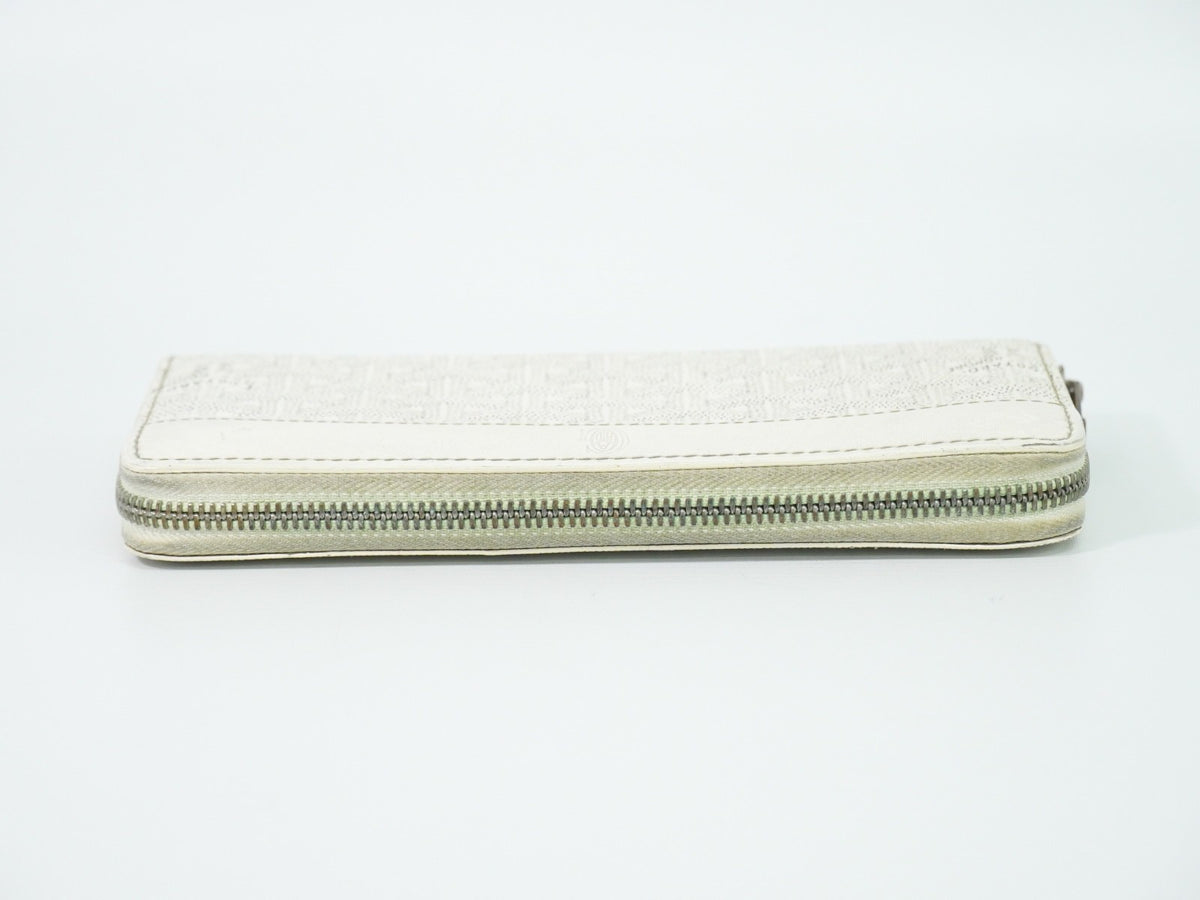 Goyard Matignon Zip Coated Canvas With Leather White Canvas Card Holders Accessory (Pre-Owned)