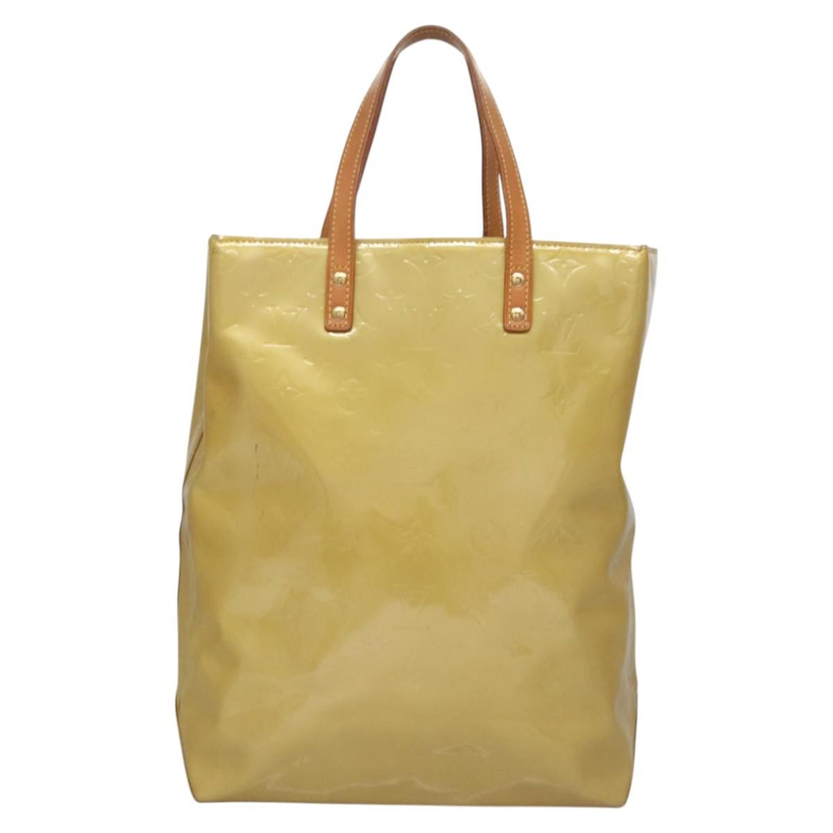 Louis Vuitton Reade Monogram Vernis Beige Patent_Leather Handbag (Pre-Owned)