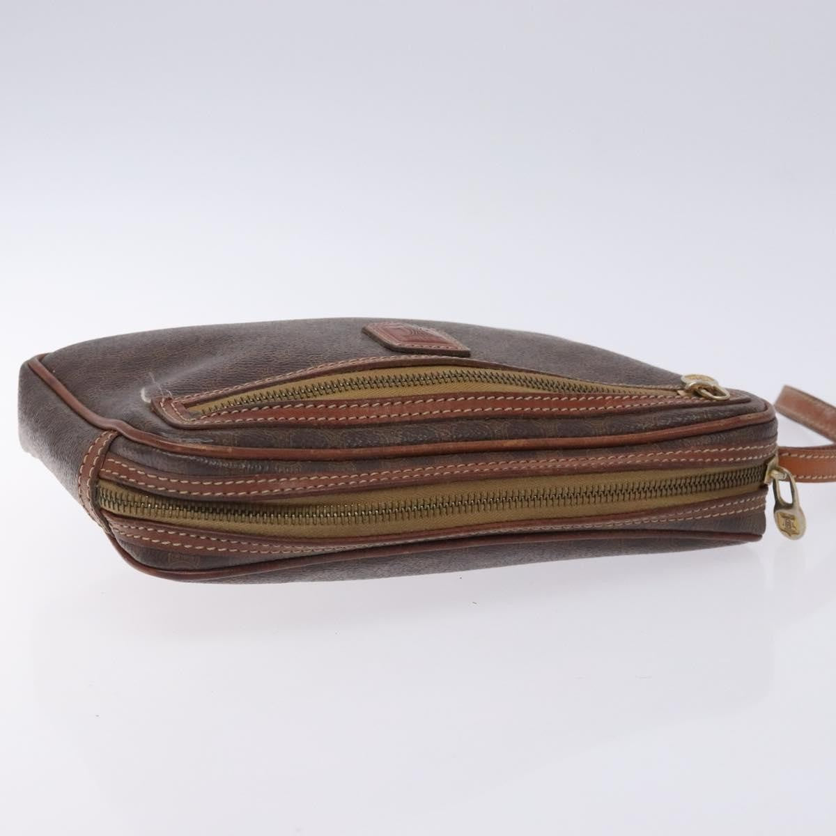 Celine Macadam Canvas Brown Canvas Clutche & Pouche Bag (Pre-Owned)