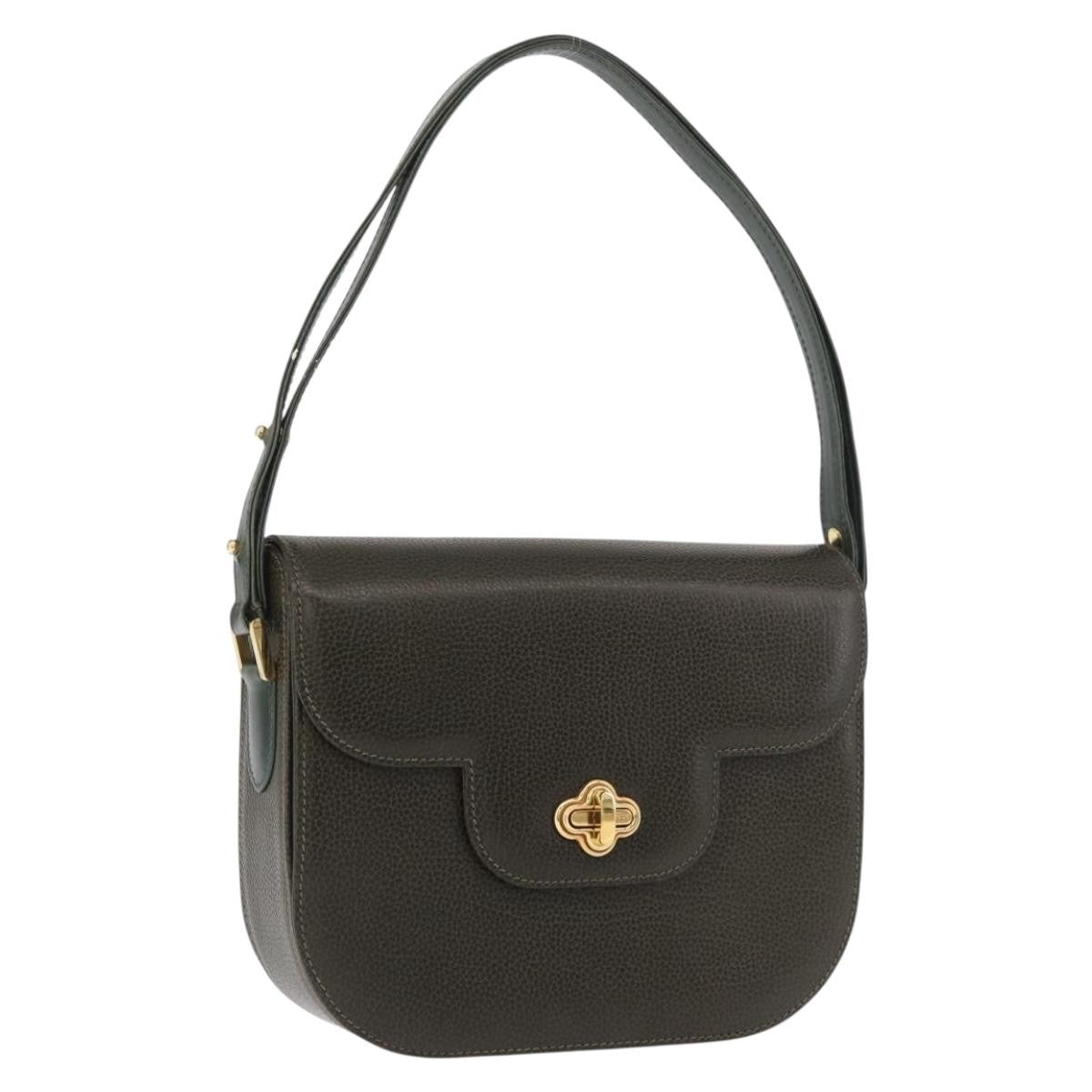 Bally Handbag Leather Green Leather Handbag (Pre-Owned)
