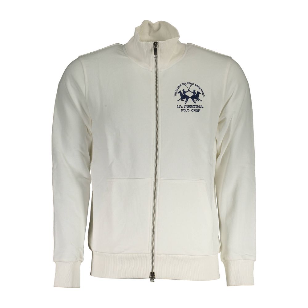 La Martina White Cotton Men Men's Sweater