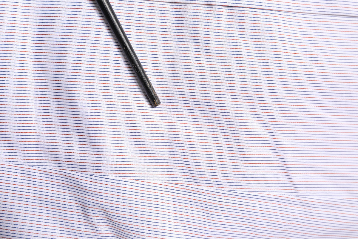 Dolce & Gabbana White Striped Cotton GOLD Long Sleeves Men's Shirt (Pre-Owned)