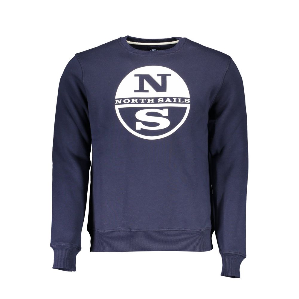 North Sails Blue Cotton Men Men's Sweater
