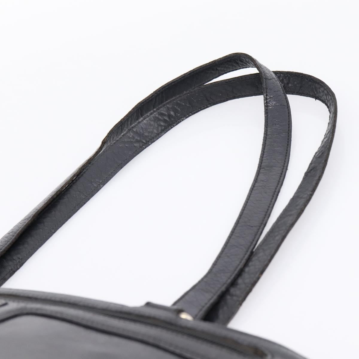 Celine Tote Leather Black Leather Tote Bag Bag (Pre-Owned)