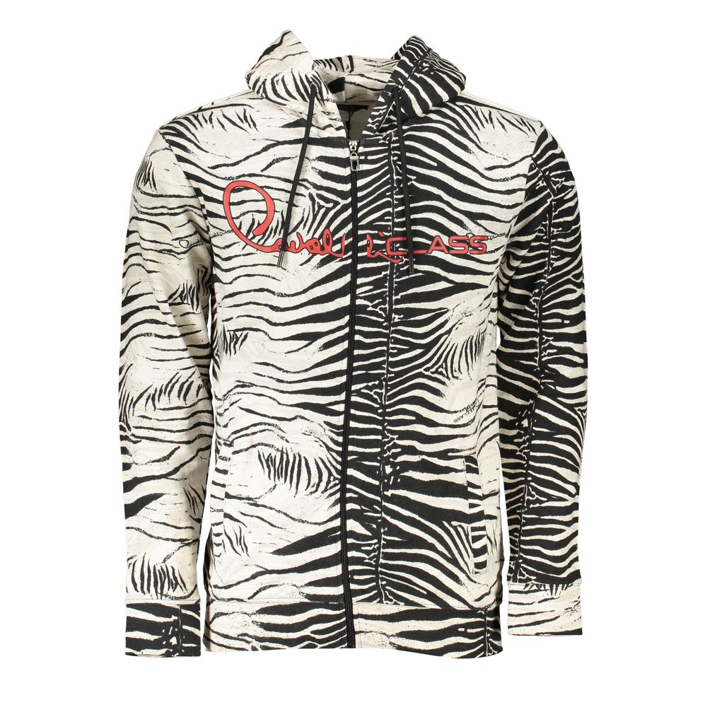 Cavalli Class White Cotton Mens Hooded Men's Sweater